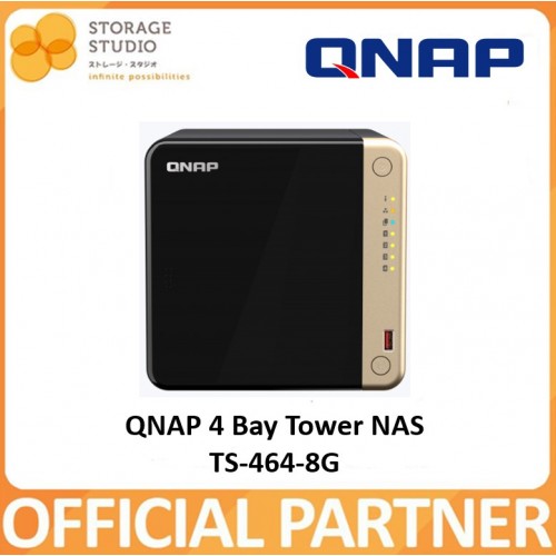 QNAP TS-464 4 Bay Tower NAS. Singapore Warranty 3 Years